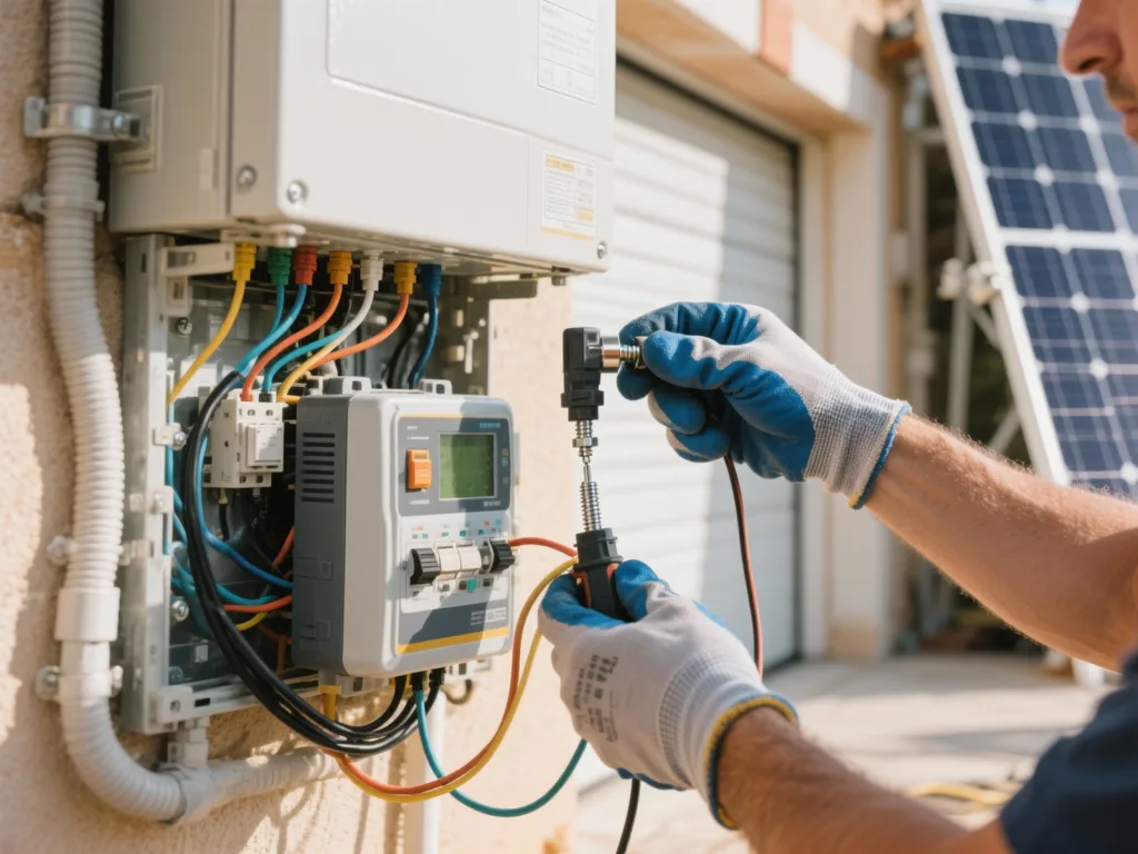 Raccordement d'un onduleur photovoltaïque en France